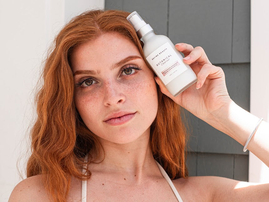 Model holding Botanical Cleanser