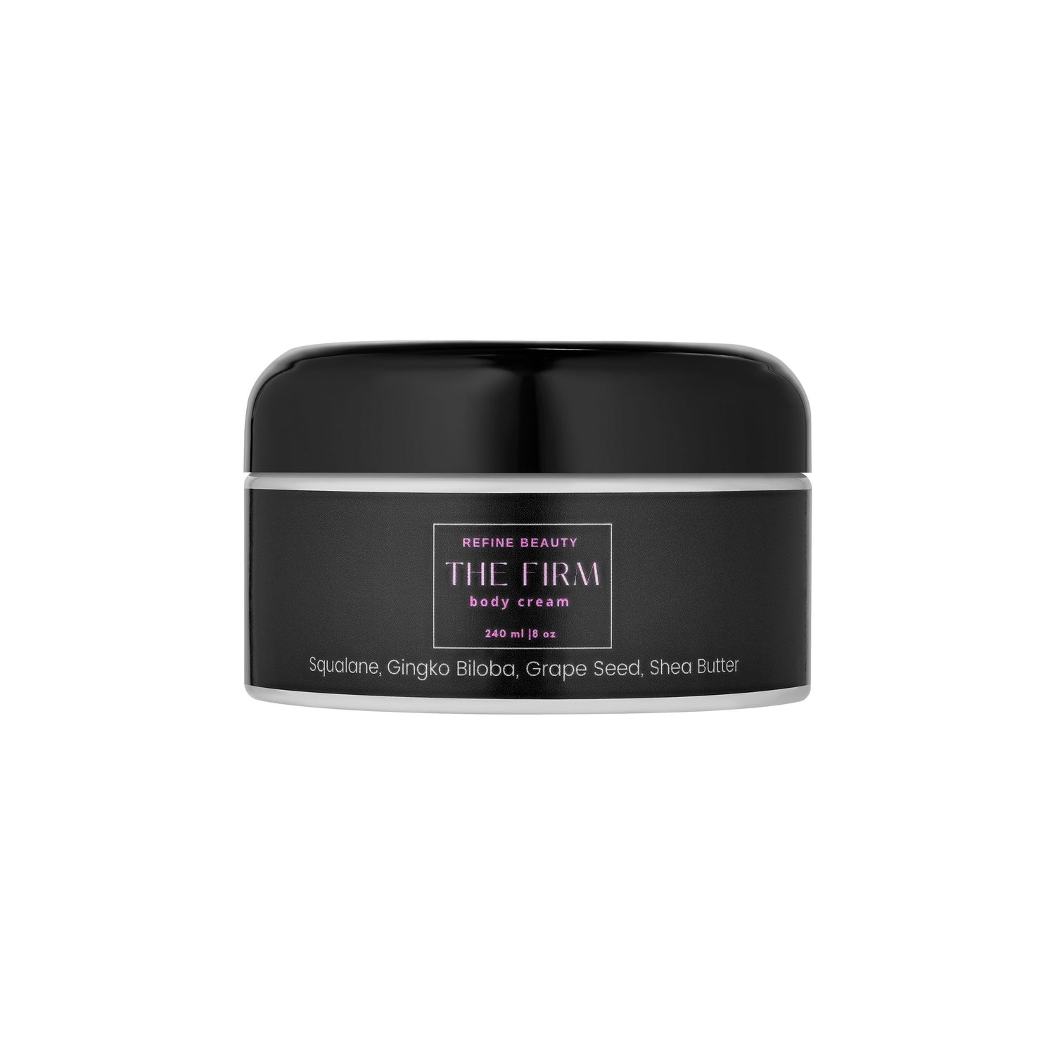 The FIRM Body cream for cellulite and sagging skin for a more toned appearance on white background. 